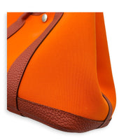 Garden Party 30 Orange Minium/ Sanguine Top Handle Bag in Canvas, Palladium hardware