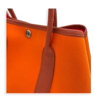 Garden Party 30 Orange Minium/ Sanguine Top Handle Bag in Canvas, Palladium hardware