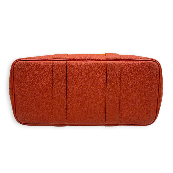 Garden Party 30 Orange Minium/ Sanguine Top Handle Bag in Canvas, Palladium hardware