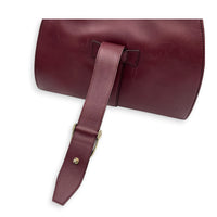 Stirrup Top Handle Bag Red in Calfskin, Gold hardware