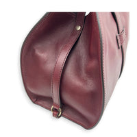 Stirrup Top Handle Bag Red in Calfskin, Gold hardware