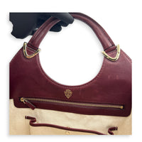 Stirrup Top Handle Bag Red in Calfskin, Gold hardware
