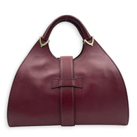 Stirrup Top Handle Bag Red in Calfskin, Gold hardware