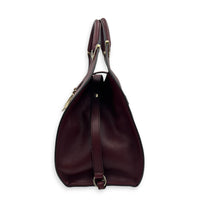 Stirrup Top Handle Bag Red in Calfskin, Gold hardware
