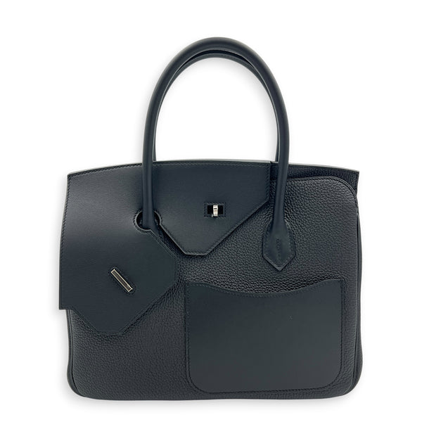 Birkin Desordre 30 Black Top Handle Bag in Togo/ Swift, Palladium hardware