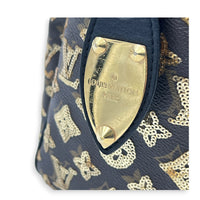 Sequins Eclipse Speedy 28 Black Top Handle Bag in Monogram Coated Canvas, Silver hardware