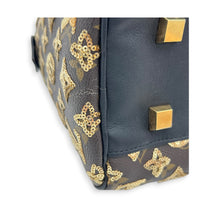 Sequins Eclipse Speedy 28 Black Top Handle Bag in Monogram Coated Canvas, Silver hardware