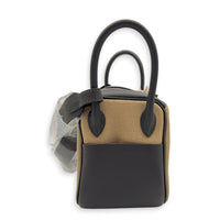 Lindy II Cargo Mini Bai brun/Mousse Shoulder Bag in Swift/Toile Goeland, Palladium hardware