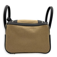 Lindy II Cargo Mini Bai brun/Mousse Shoulder Bag in Swift/Toile Goeland, Palladium hardware