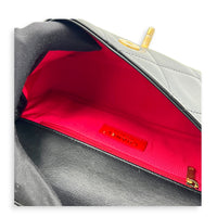 A Real Catch Black Crossbody Bag in Calfskin, Gold hardware