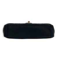 A Real Catch Black Crossbody Bag in Calfskin, Gold hardware