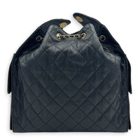 C25 Hobo Medium Black Shoulder Bag in Caviar Leather, Gold hardware