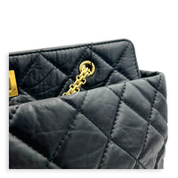 2.55 Black Tote Bag in Calfskin, Gold hardware
