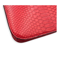 Box Red Crossbody Bag in Python Leather, Gold hardware
