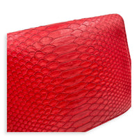 Box Red Crossbody Bag in Python Leather, Gold hardware