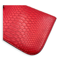 Box Red Crossbody Bag in Python Leather, Gold hardware