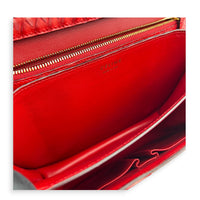 Box Red Crossbody Bag in Python Leather, Gold hardware