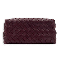 Andiamo Small Red Top Handle Bag in Calfskin, Gold hardware