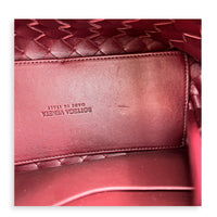Andiamo Small Red Top Handle Bag in Calfskin, Gold hardware