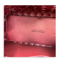 Andiamo Small Red Top Handle Bag in Calfskin, Gold hardware