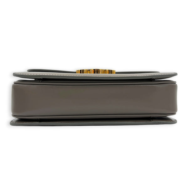 Triomphe Crossbody Bag Grey in Box, Gold hardware