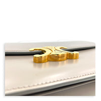 Triomphe Crossbody Bag Grey in Box, Gold hardware