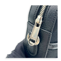 Jumbo GG Black Crossbody Bag in Canvas, Silver hardware