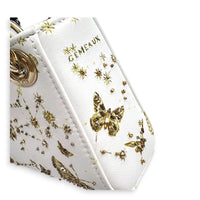 Lady Dior Top Handle Bag Micro White in Calfskin, Gold hardware