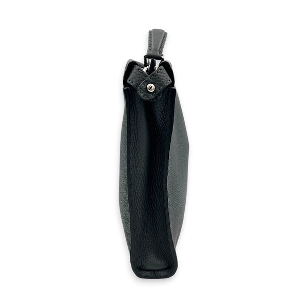 Peekaboo Grey Top Handle Bag in Calfskin, Silver hardware