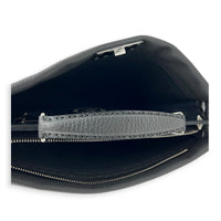 Peekaboo Grey Top Handle Bag in Calfskin, Silver hardware