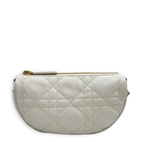 Vibe Small White Shoulder Bag in Calfskin, Gold hardware