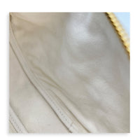 Vibe Small White Shoulder Bag in Calfskin, Gold hardware
