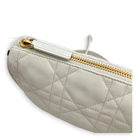 Vibe Small White Shoulder Bag in Calfskin, Gold hardware