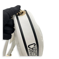 Vibe Small White Shoulder Bag in Calfskin, Gold hardware