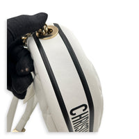 Vibe Small White Shoulder Bag in Calfskin, Gold hardware
