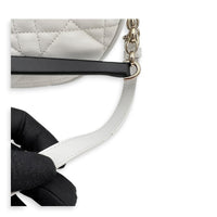 Vibe Small White Shoulder Bag in Calfskin, Gold hardware