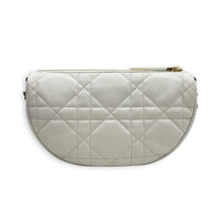 Vibe Small White Shoulder Bag in Calfskin, Gold hardware