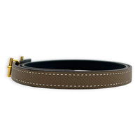 Ancre 70 Eutope Noir Belt in Epsom, Gold hardware