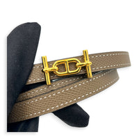 Ancre 70 Eutope Noir Belt in Epsom, Gold hardware