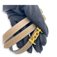 Ancre 70 Eutope Noir Belt in Epsom, Gold hardware