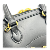 Horsebit 1955 Top Handle Bag Black in Calfskin, Gold hardware