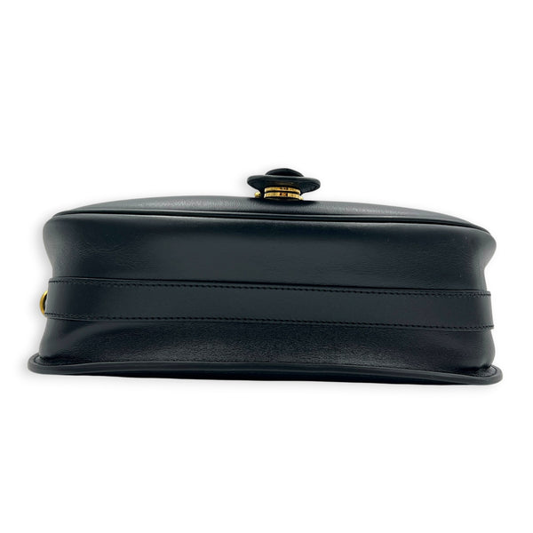 Bobby Crossbody Bag Black in Calfskin, Gold hardware