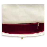 C19 Top Handle Bag White in Lambskin, Mixed hardware