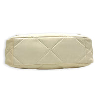 C19 Top Handle Bag White in Lambskin, Mixed hardware
