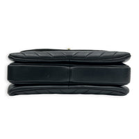Trendy CC Black Top Handle Bag in Lambskin, Gold hardware