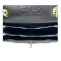 Trendy CC Black Top Handle Bag in Lambskin, Gold hardware