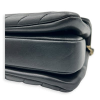 Trendy CC Black Top Handle Bag in Lambskin, Gold hardware