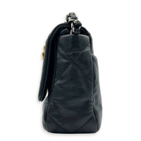 C19 Top Handle Bag Black in Calfskin, Mixed hardware