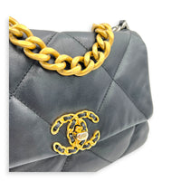 C19 Top Handle Bag Black in Calfskin, Mixed hardware