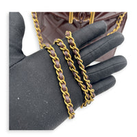 23A Top Handle Bag Brown in Patent Leather, Gold hardware